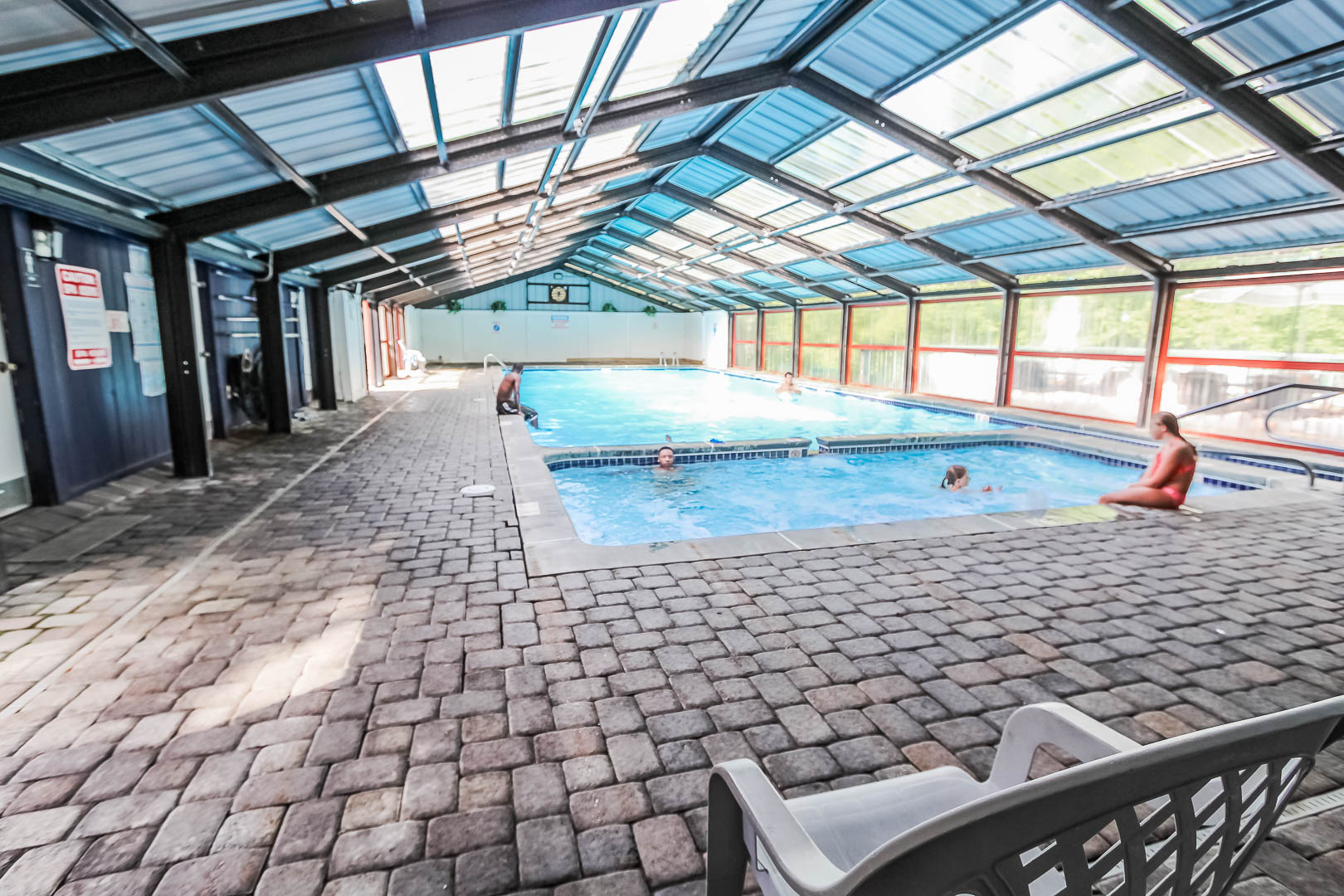 A peaceful indoor swimming pool at VRI's Alpine Crest Resort in Georgia.